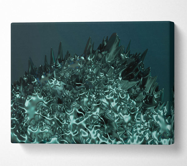  A Canvas Print of Teal Abstract Formation Canvas Art