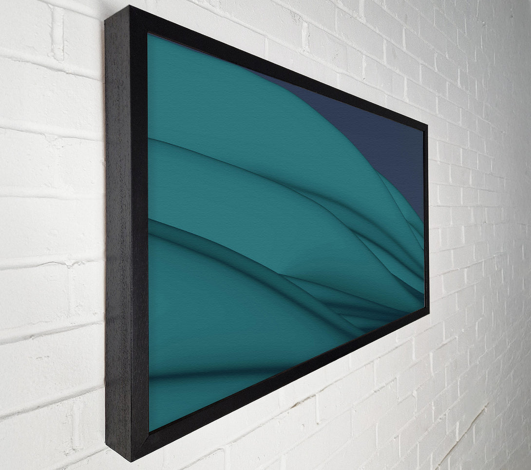  A Canvas Print of Teal Flowing Forms Canvas Print