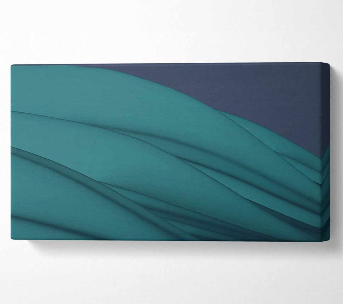  A Canvas Print of Teal Flowing Forms Canvas Print