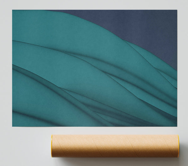 Teal Flowing Forms