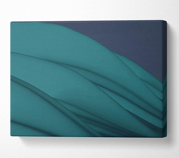  A Canvas Print of Teal Flowing Forms Canvas Print
