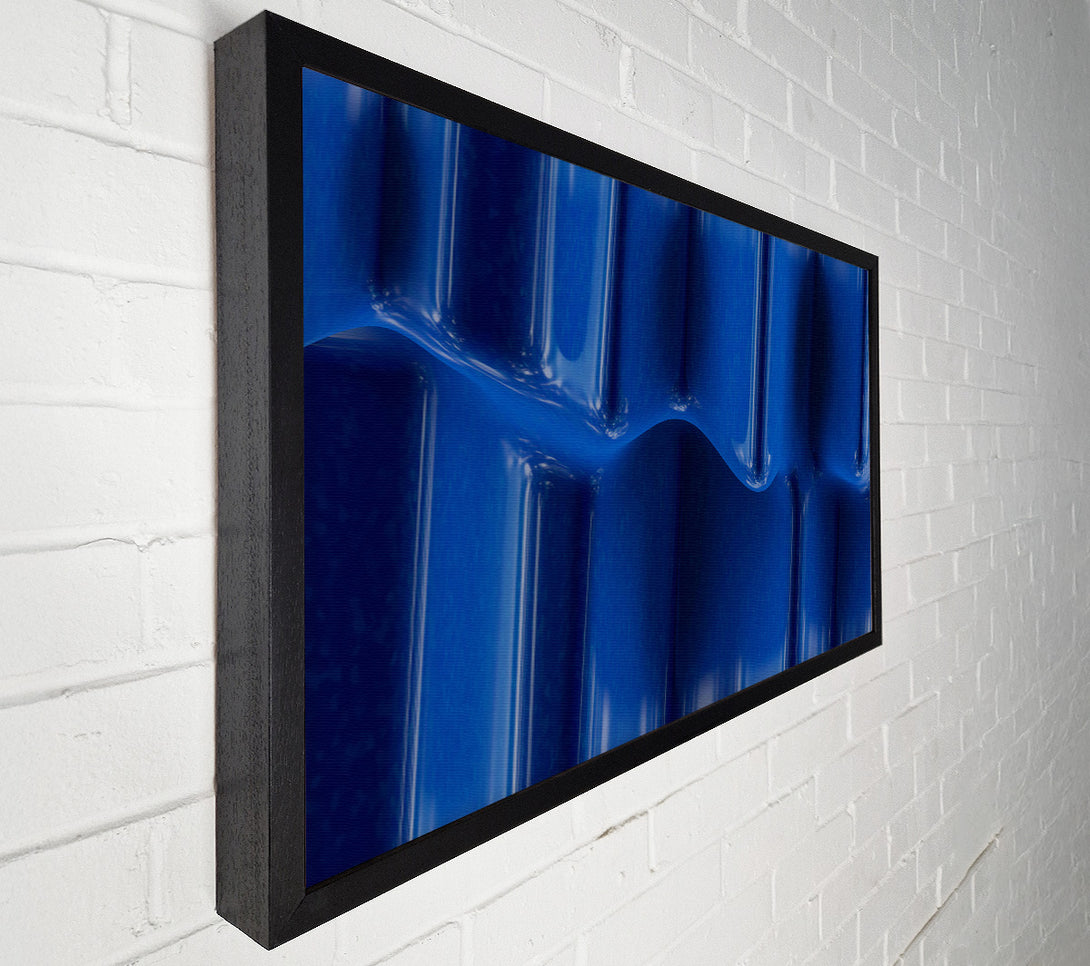  A Canvas Print of Azure Flowing Lines Canvas Wall Art