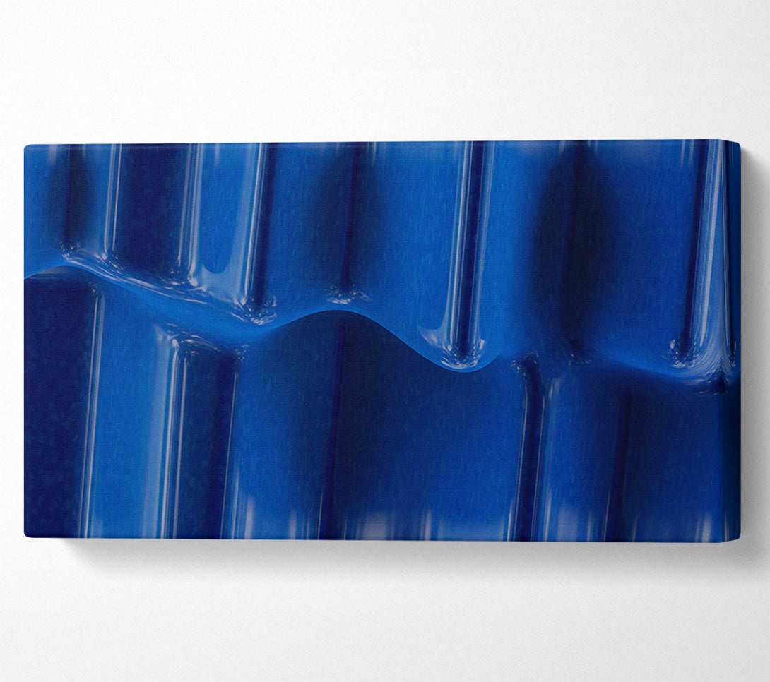  A Canvas Print of Azure Flowing Lines Canvas Wall Art