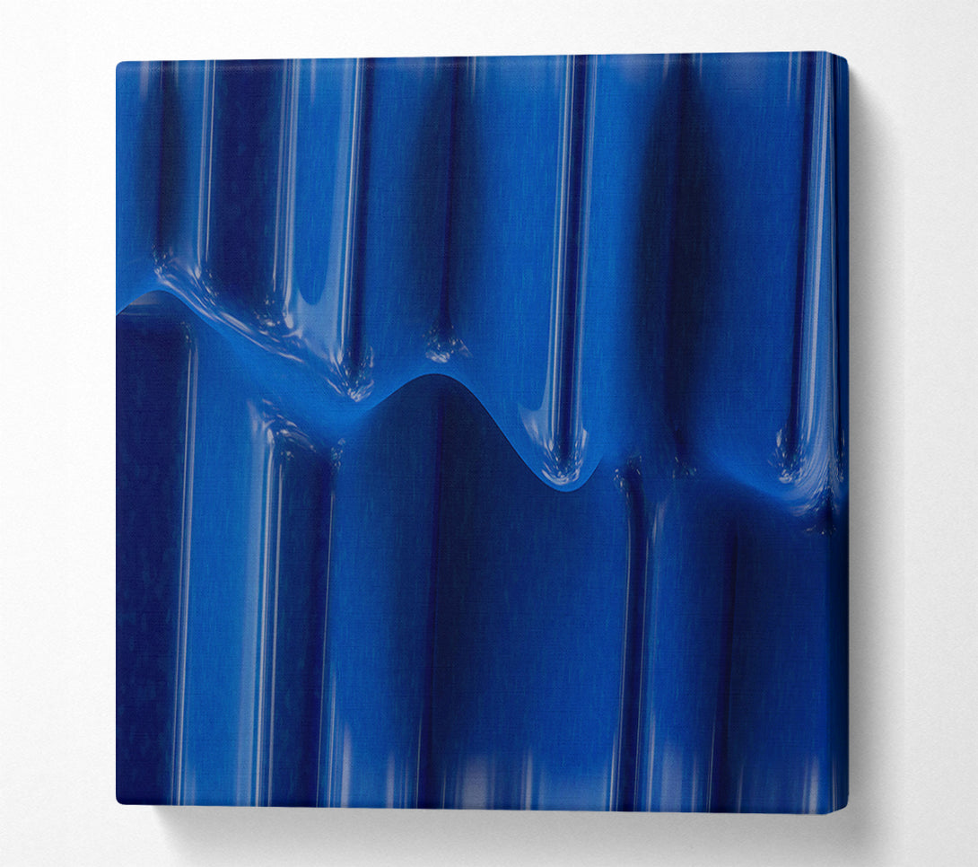 A Canvas Print of Azure Flowing Lines Canvas Wall Art