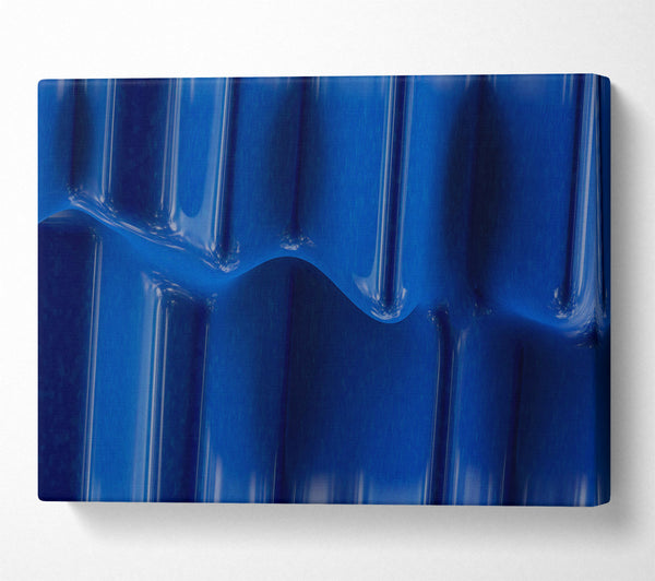  A Canvas Print of Azure Flowing Lines Canvas Wall Art