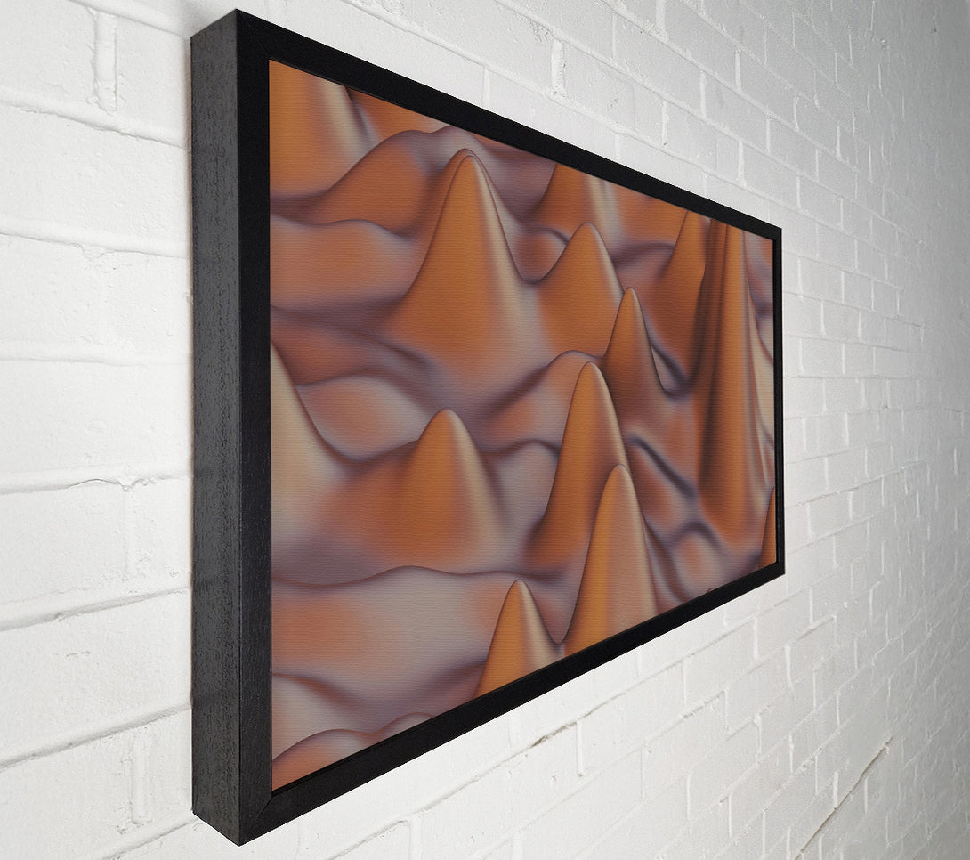  A Canvas Print of Copper Abstract Waves Canvas Art