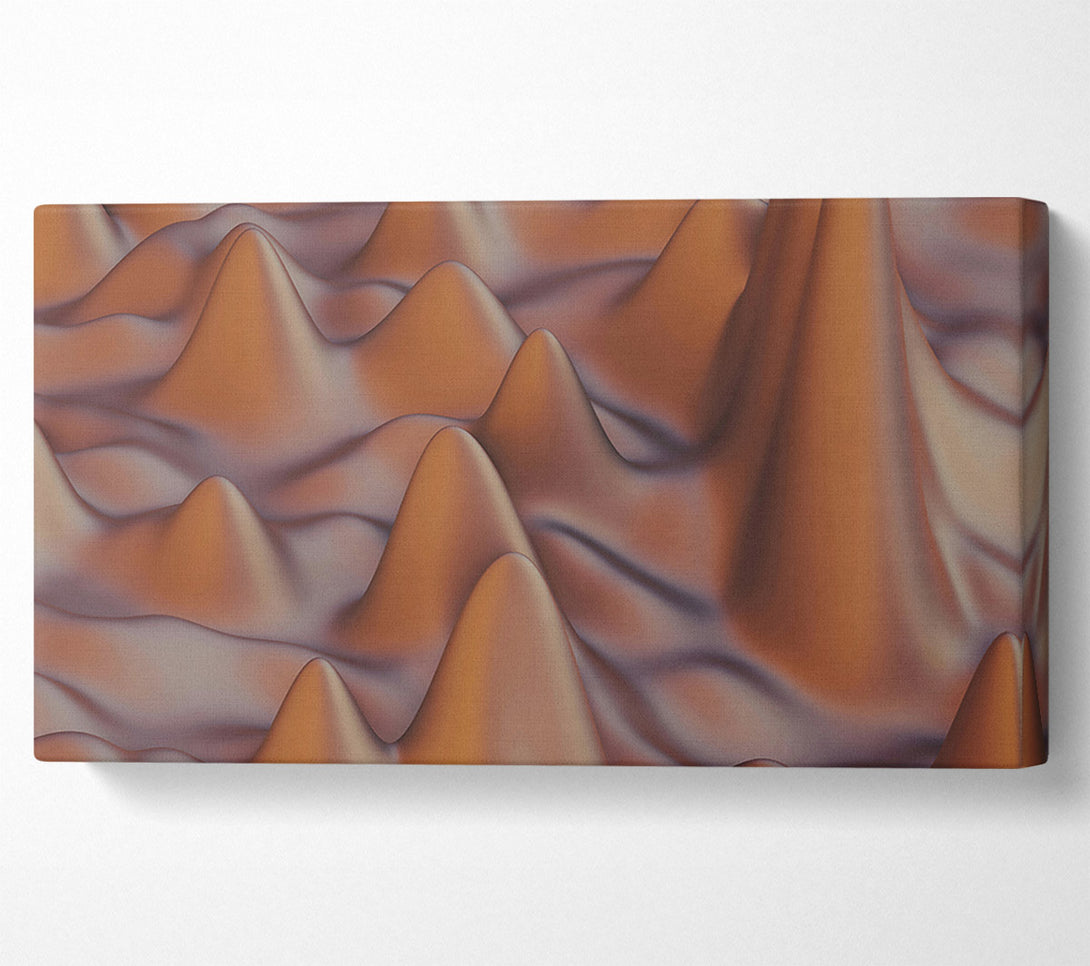  A Canvas Print of Copper Abstract Waves Canvas Art