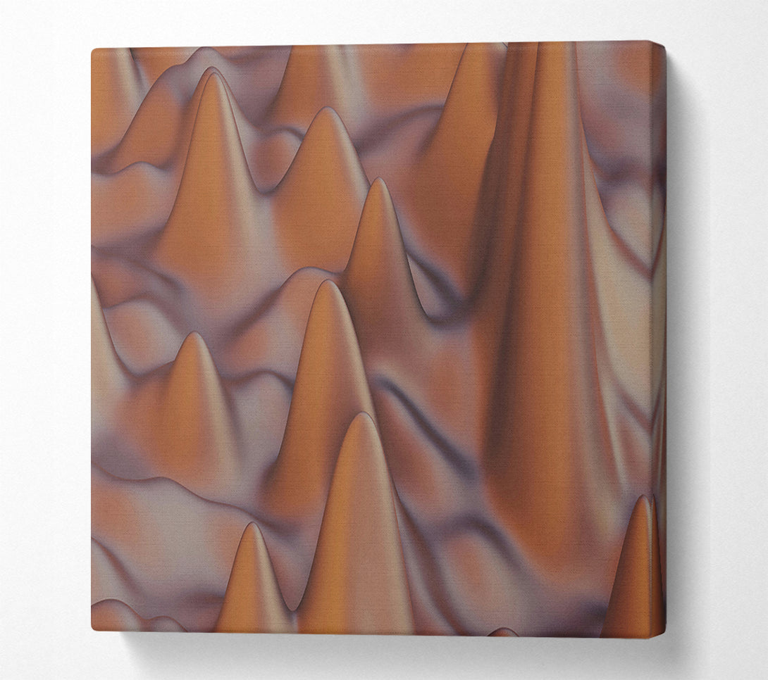  A Canvas Print of Copper Abstract Waves Canvas Art