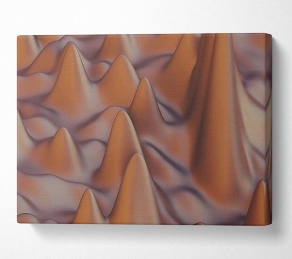  A Canvas Print of Copper Abstract Waves Canvas Art