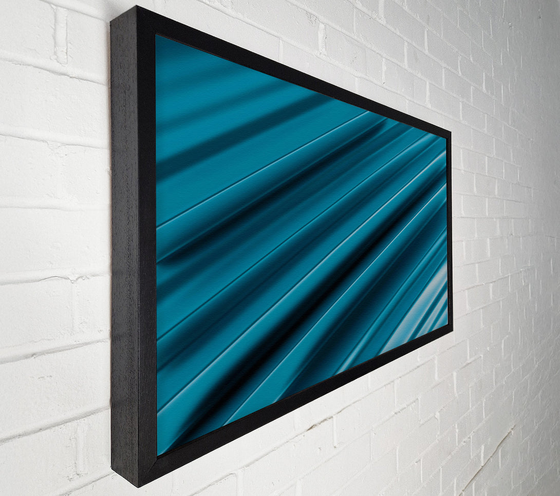  A Canvas Print of Teal Diagonal Stripes Canvas Print