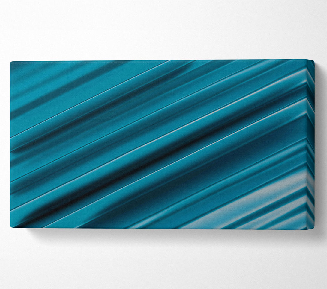  A Canvas Print of Teal Diagonal Stripes Canvas Print