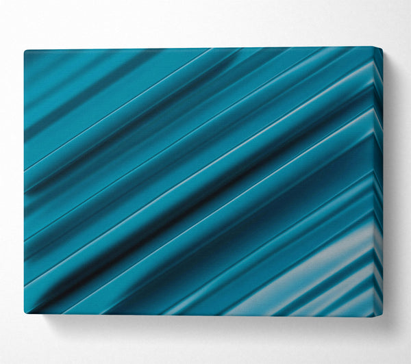  A Canvas Print of Teal Diagonal Stripes Canvas Print