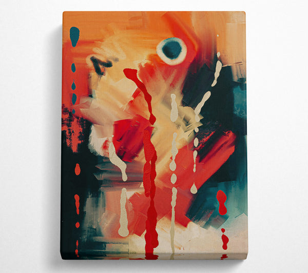  A Canvas Print of Crimson Splashes Of Life Canvas Print