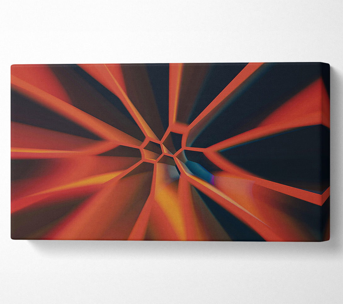  A Canvas Print of Crimson Geometric Lines Canvas Print