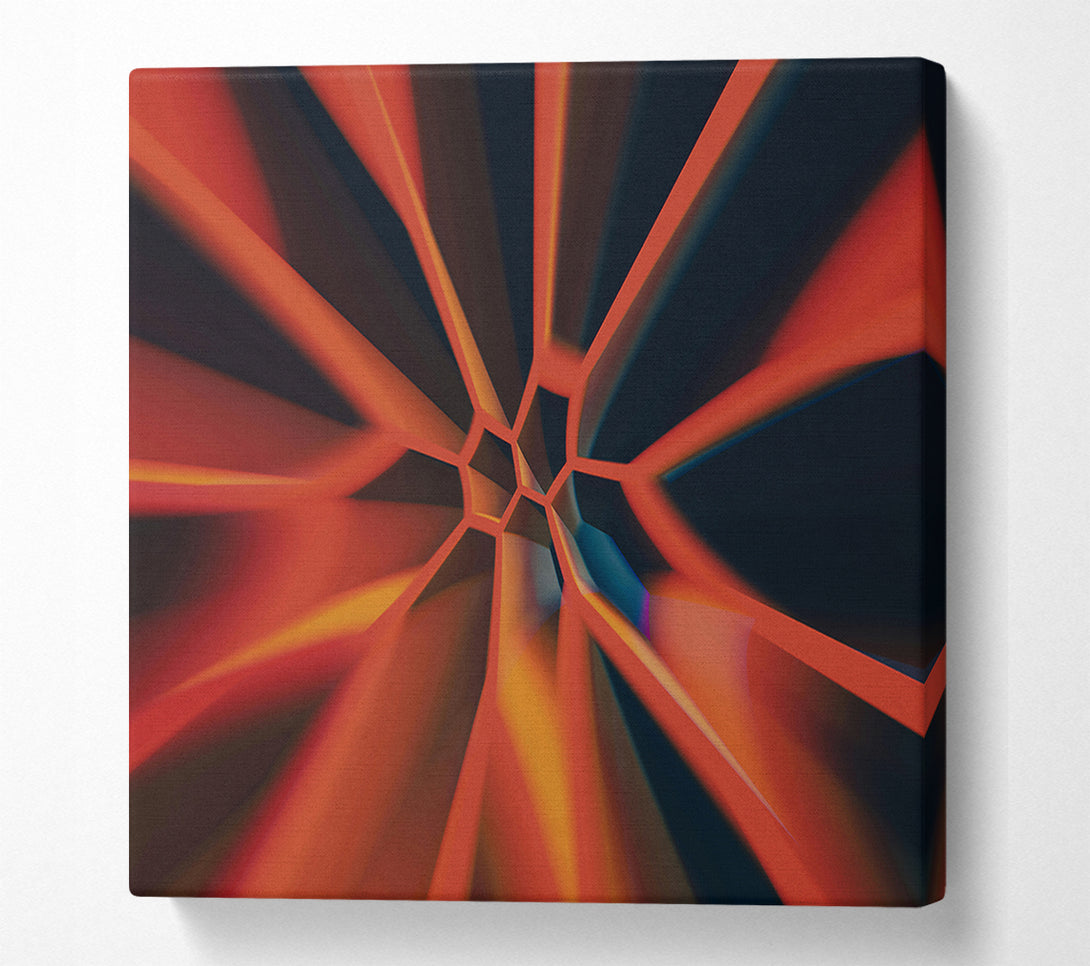  A Canvas Print of Crimson Geometric Lines Canvas Print