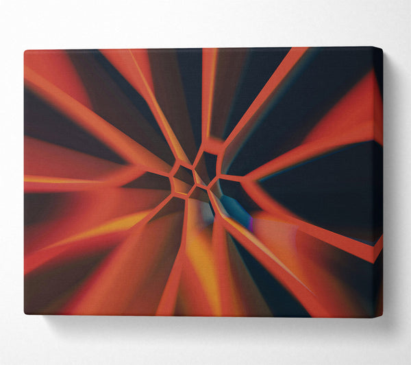  A Canvas Print of Crimson Geometric Lines Canvas Print