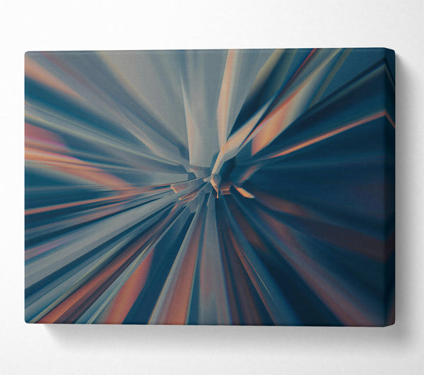  A Canvas Print of Teal Abstract Burst Canvas Art
