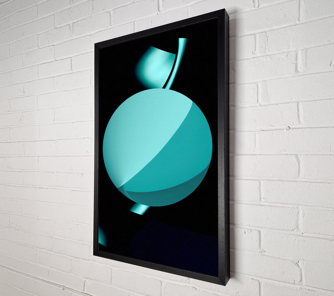  A Canvas Print of Teal Abstract Sphere Canvas Wall Art