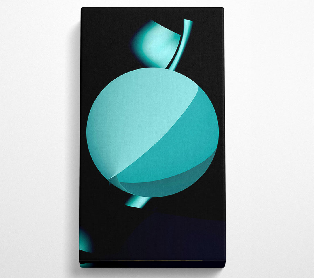  A Canvas Print of Teal Abstract Sphere Canvas Wall Art