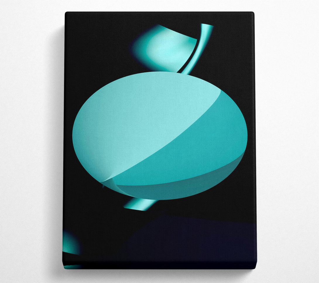  A Canvas Print of Teal Abstract Sphere Canvas Wall Art
