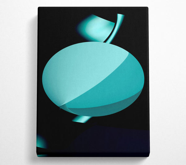  A Canvas Print of Teal Abstract Sphere Canvas Wall Art