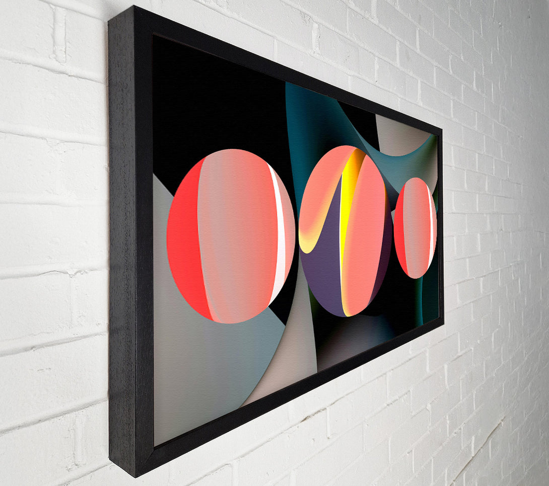  A Canvas Print of Salmon Swirls & Spheres Canvas Print
