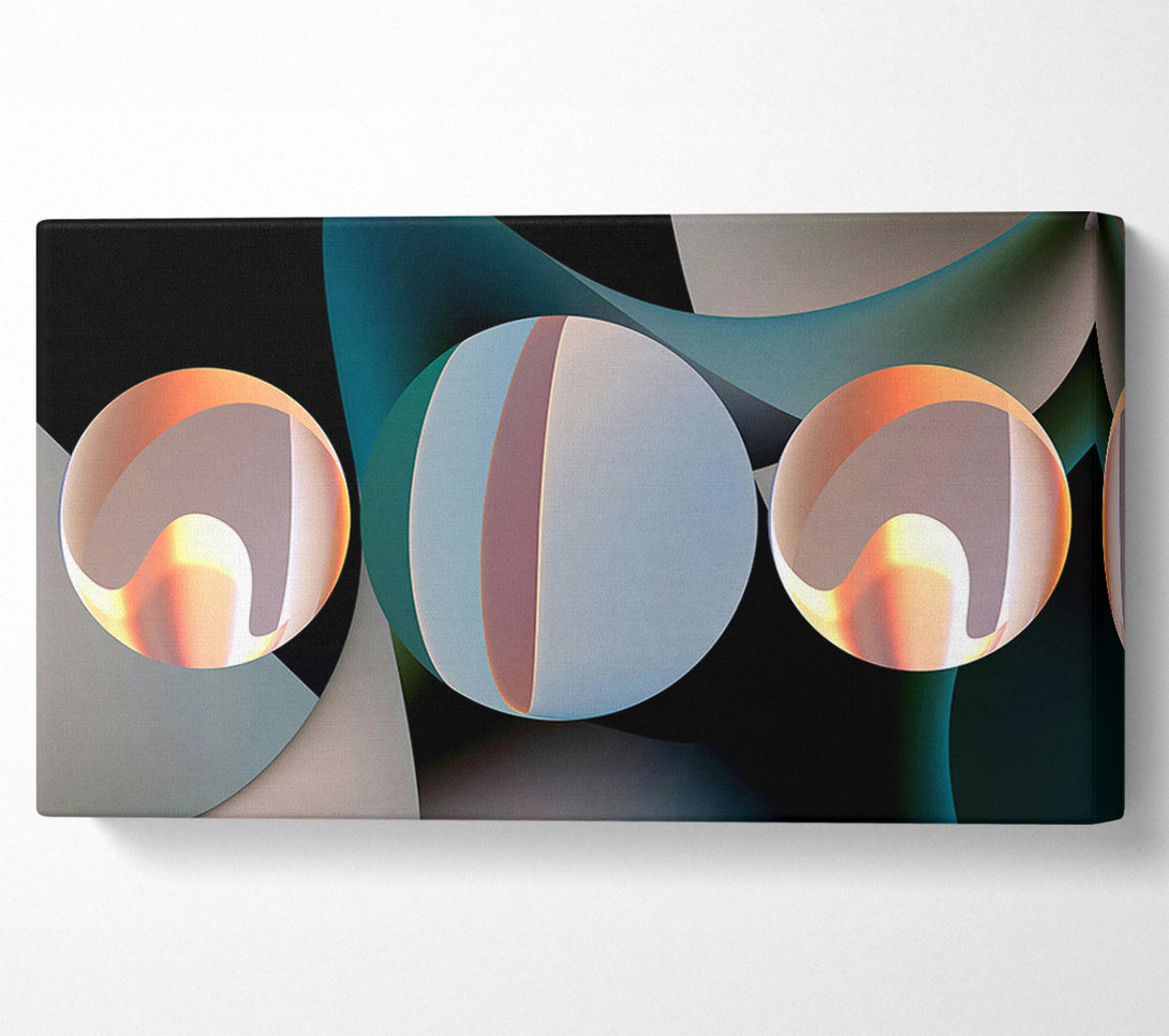  A Canvas Print of Teal Sphere Symphony Canvas Print
