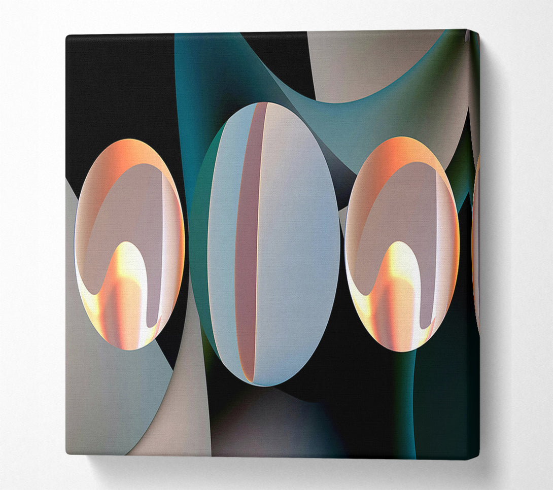  A Canvas Print of Teal Sphere Symphony Canvas Print