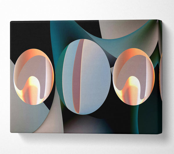  A Canvas Print of Teal Sphere Symphony Canvas Print