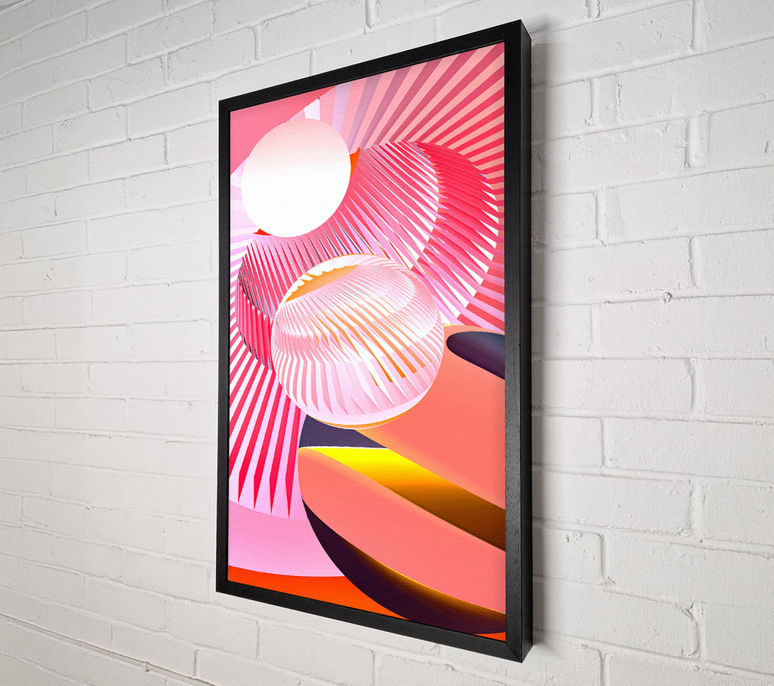  A Canvas Print of Pink Geometric Symphony Canvas Print