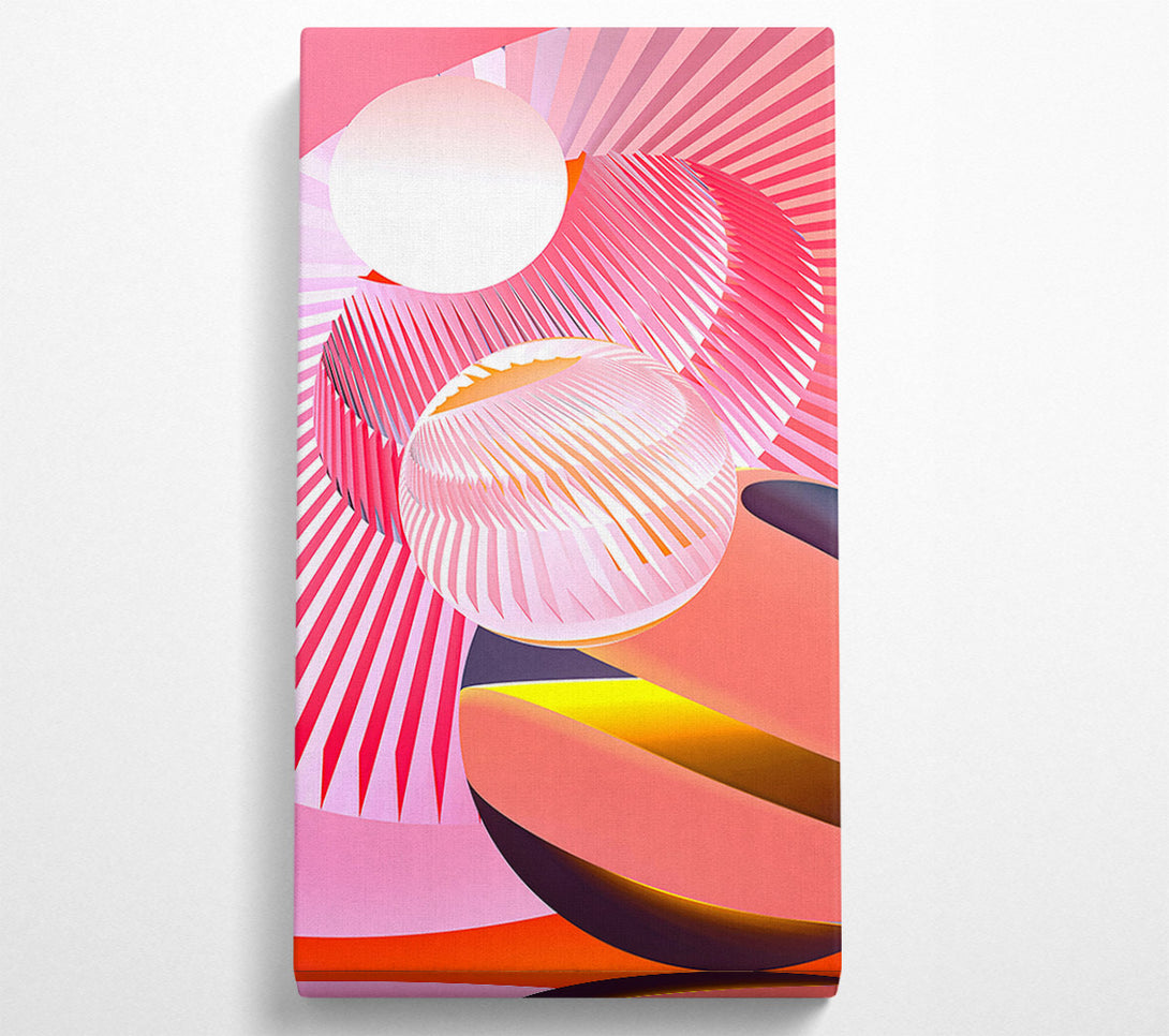  A Canvas Print of Pink Geometric Symphony Canvas Print