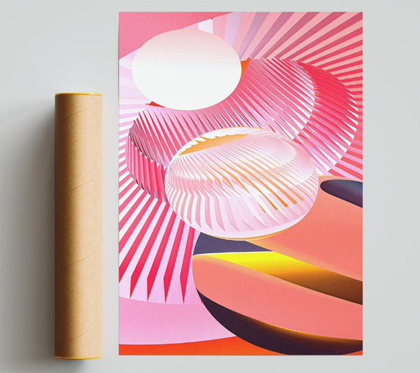 Pink Geometric Symphony