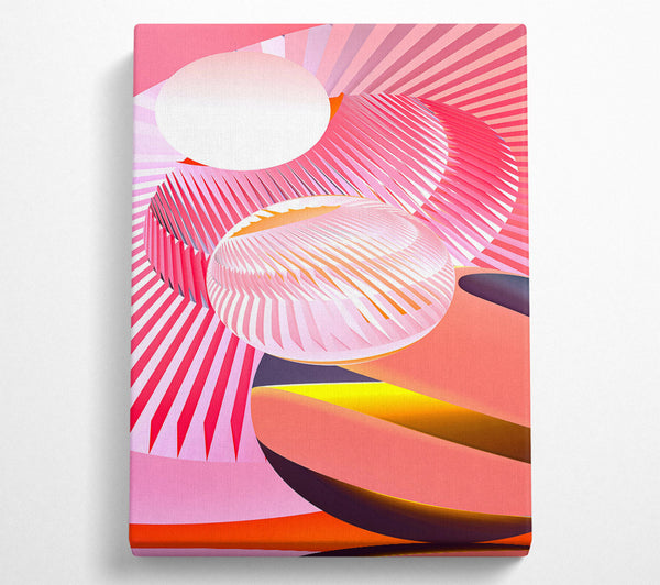  A Canvas Print of Pink Geometric Symphony Canvas Print