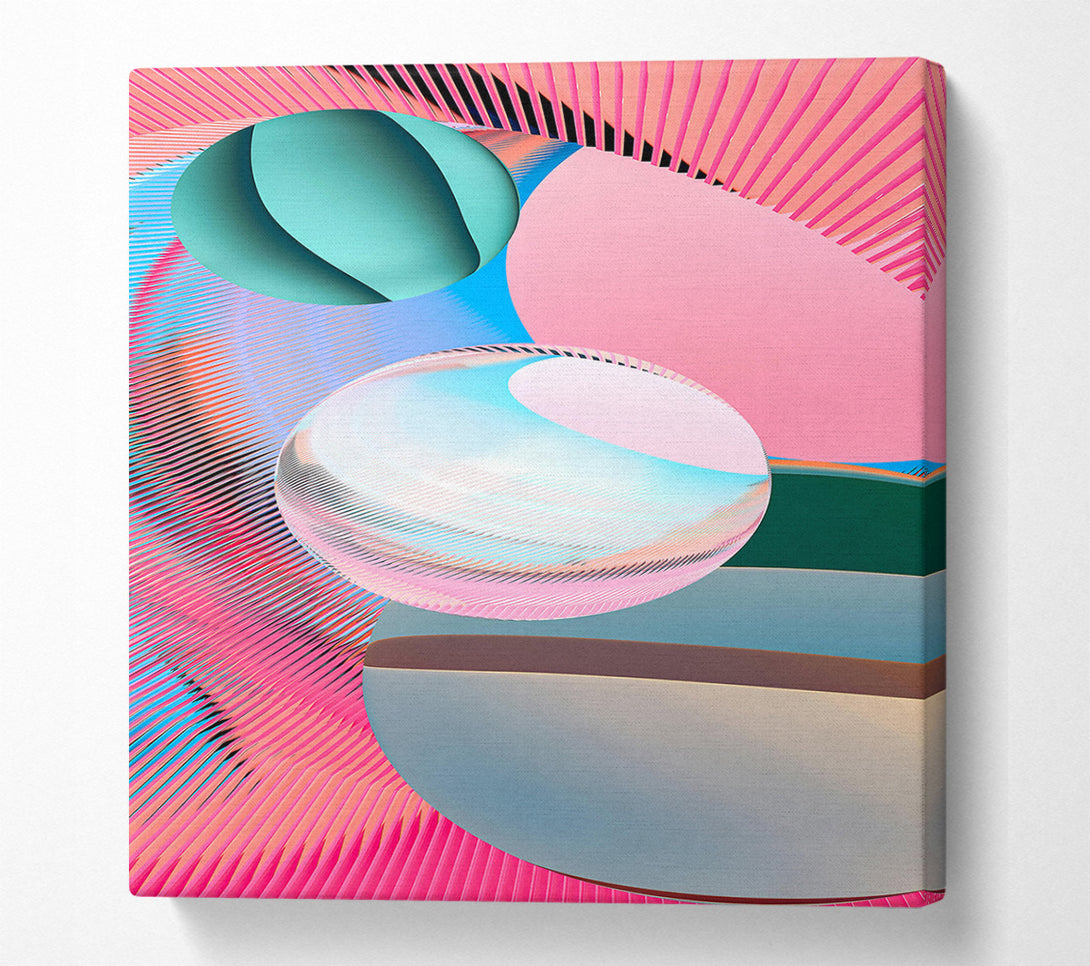  A Canvas Print of Pink Sphere Symphony Canvas Wall Art