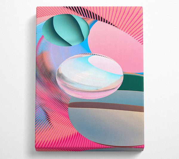  A Canvas Print of Pink Sphere Symphony Canvas Wall Art