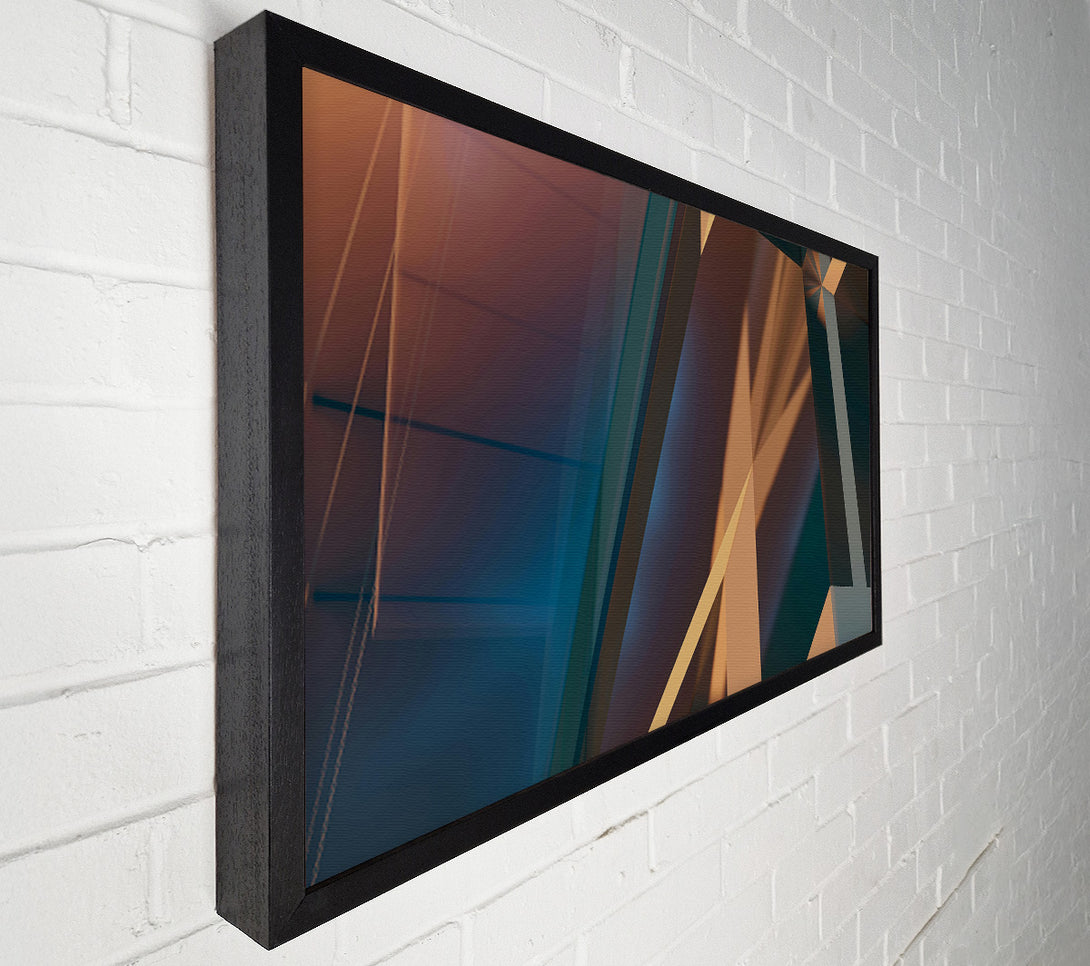  A Canvas Print of Golden Geometric Reflections Canvas Print