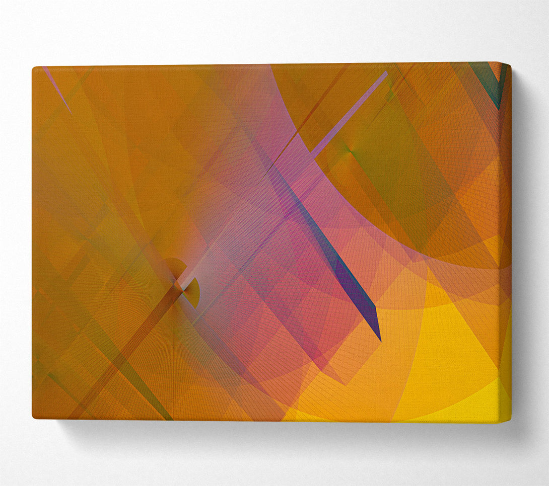  A Canvas Print of Golden Abstract Layers Canvas Art