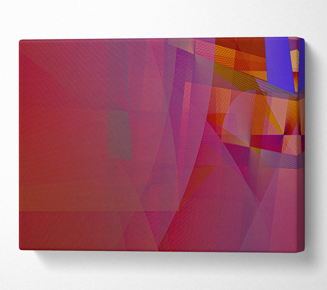  A Canvas Print of Crimson Abstract Layers Canvas Art