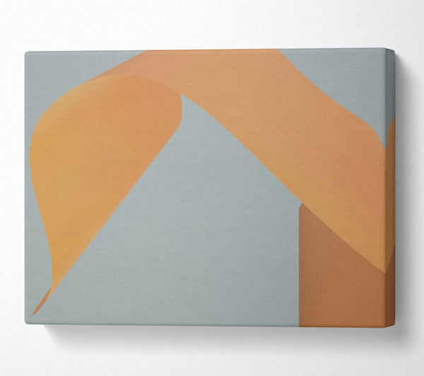  A Canvas Print of Orange Abstract Form Canvas Wall Art