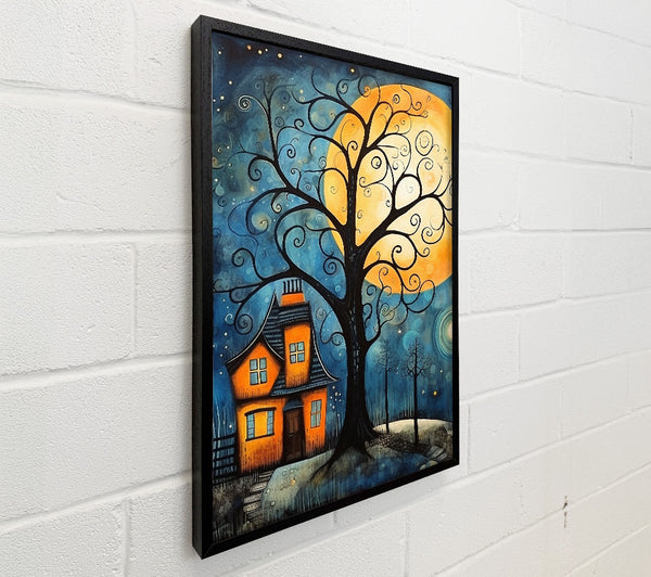 Swirly Tree House Moon