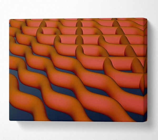  A Canvas Print of Crimson Intertwined Forms Canvas Art