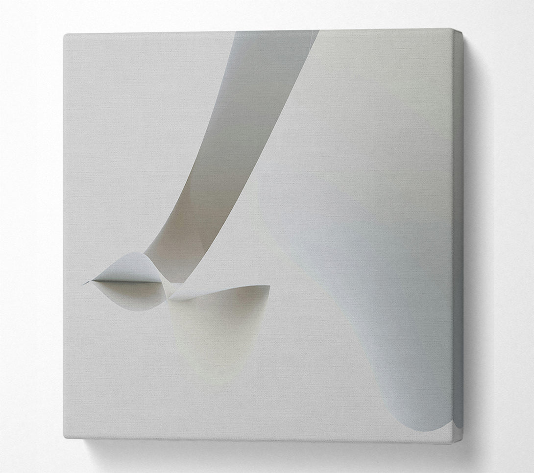  A Canvas Print of White Paper Sculpture Canvas Wall Art
