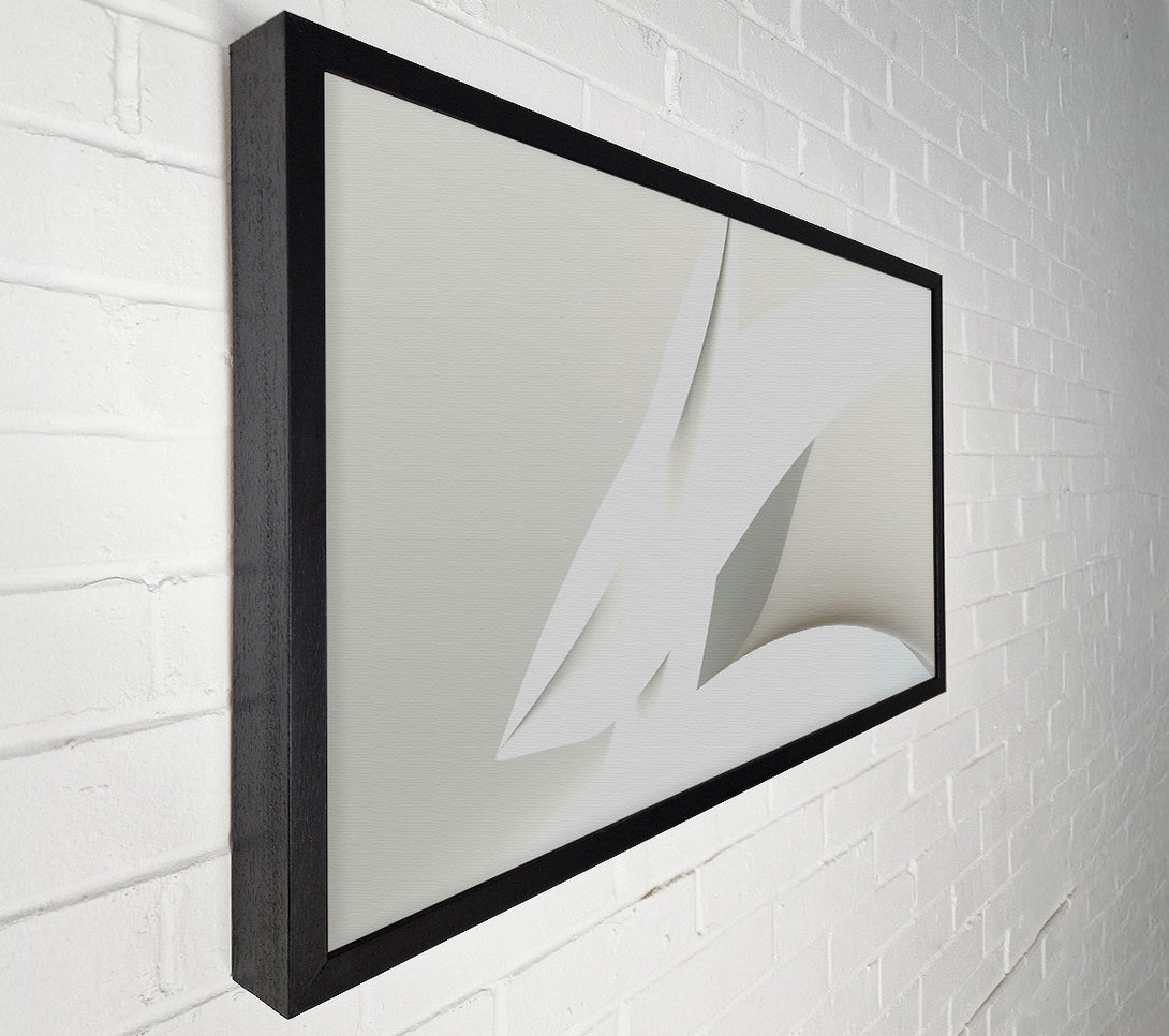  A Canvas Print of Silver Swirling Shapes Canvas Art