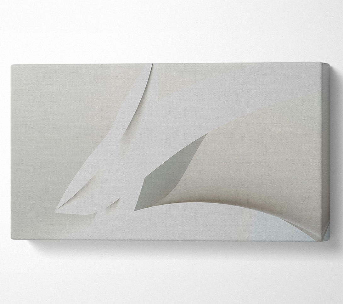  A Canvas Print of Silver Swirling Shapes Canvas Art