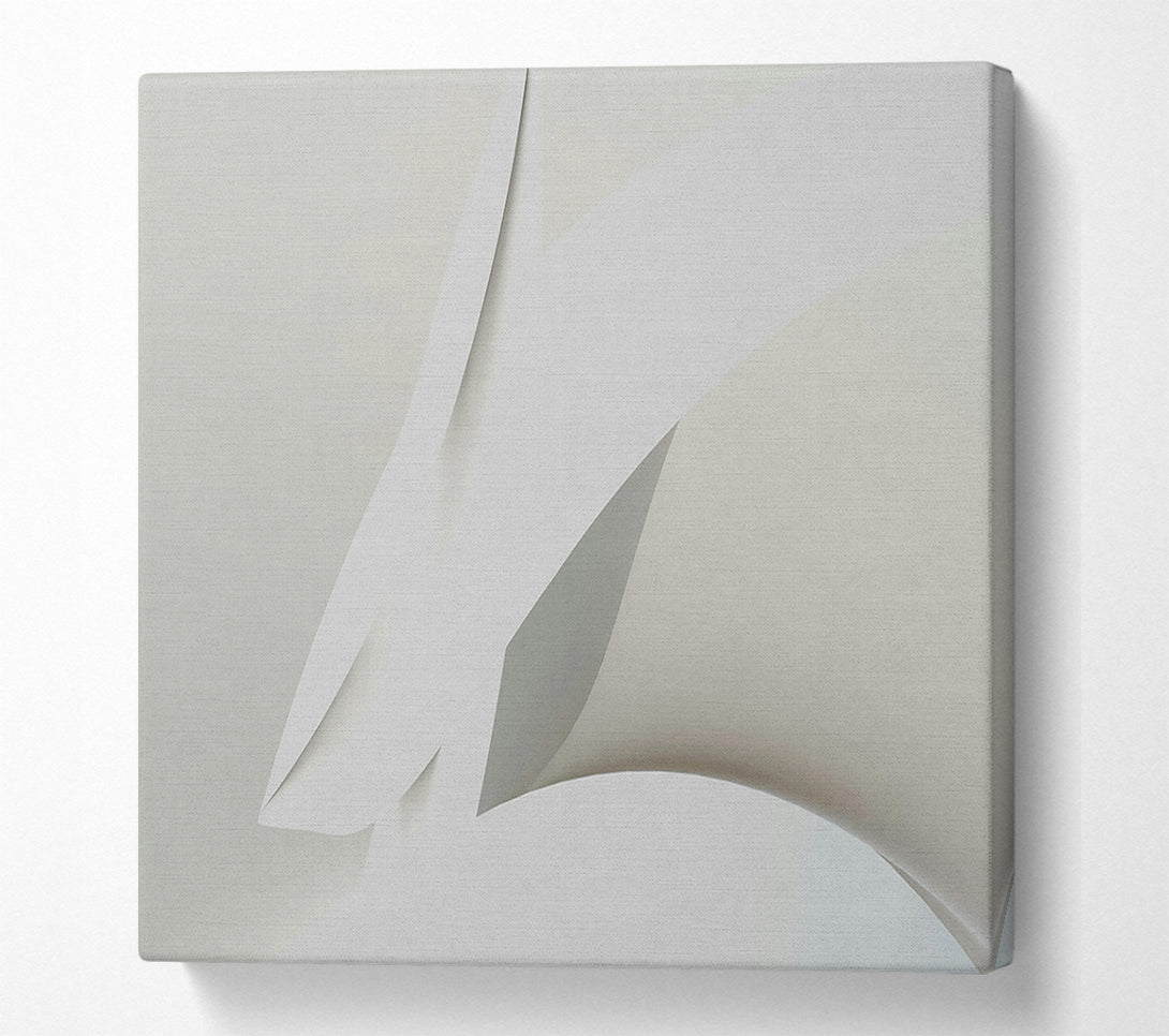  A Canvas Print of Silver Swirling Shapes Canvas Art