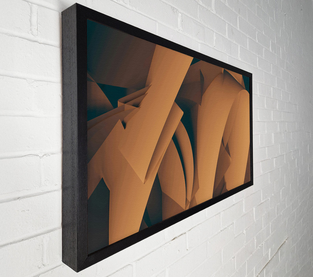 A Canvas Print of Tan Geometric Forms Canvas Print