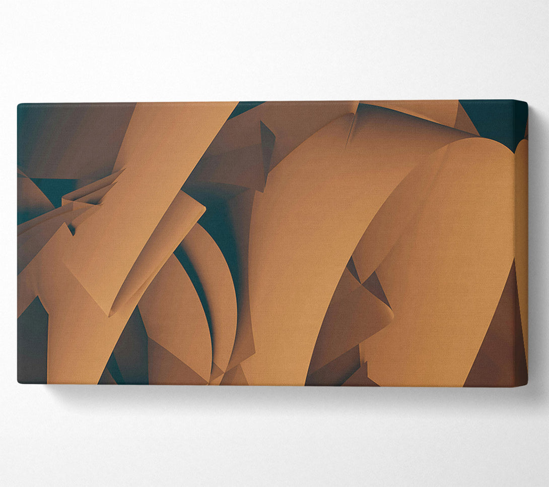  A Canvas Print of Tan Geometric Forms Canvas Print