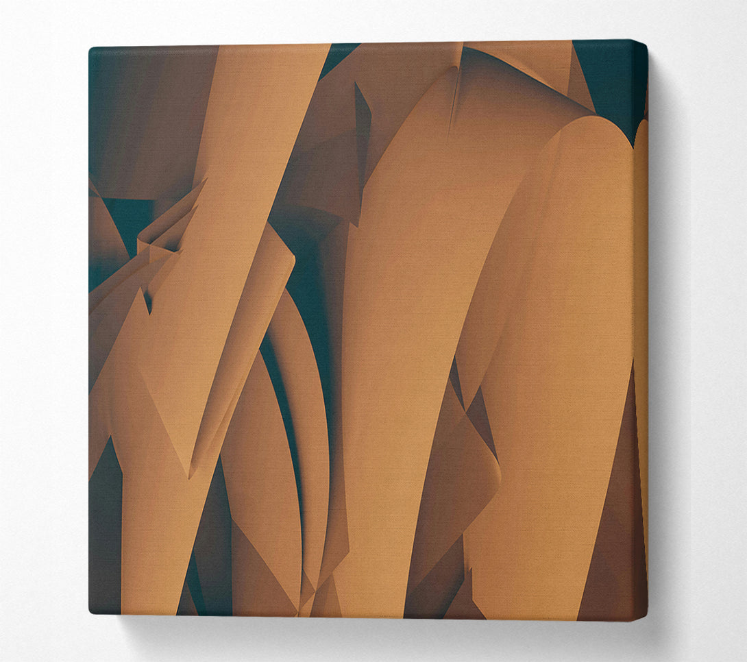  A Canvas Print of Tan Geometric Forms Canvas Print