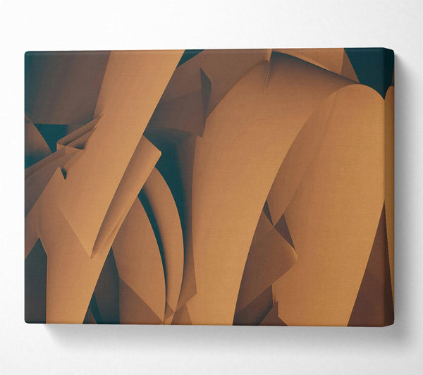  A Canvas Print of Tan Geometric Forms Canvas Print