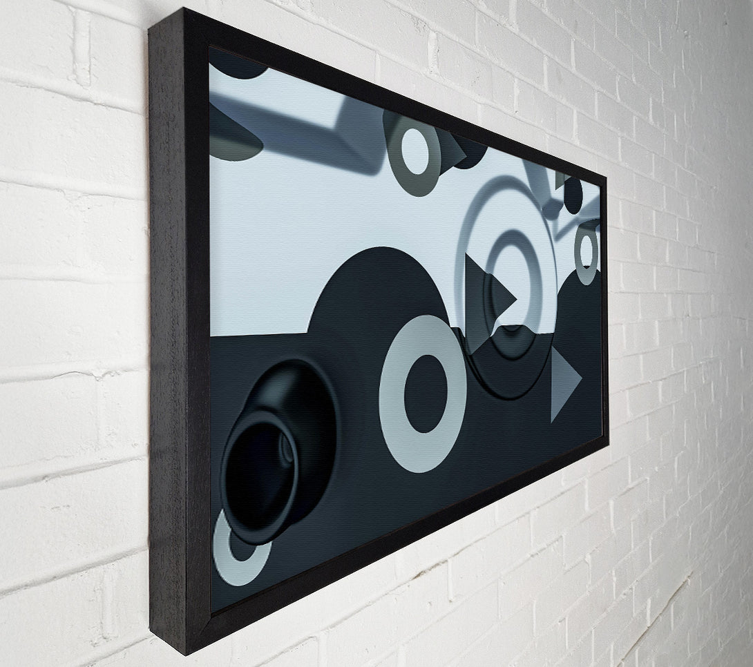  A Canvas Print of Indigo Circular Forms Canvas Art